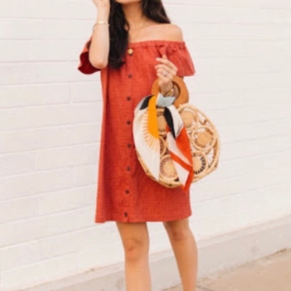 Madewell Texture & Thread Off-the-Shoulder Dress